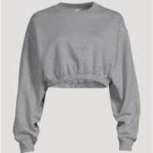 NWOT - alo yoga Devotion cropped sweatshirt I. Size Small / LT Grey